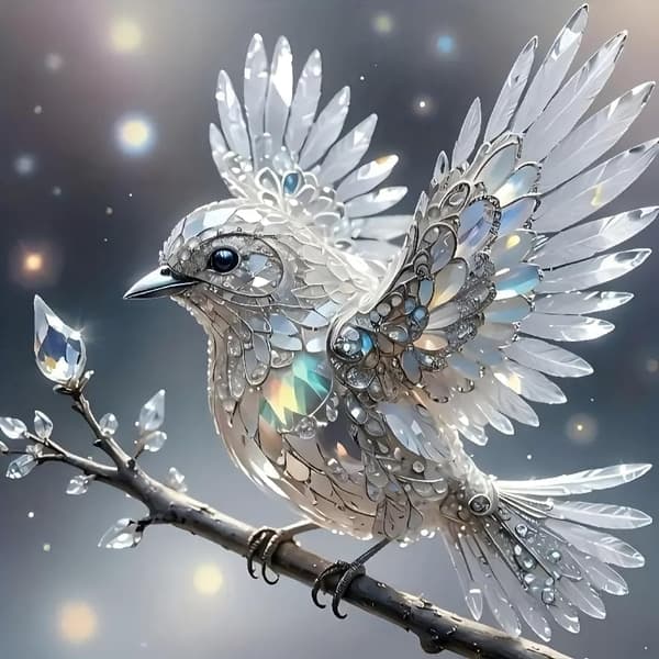 Bomclap Crystal Kolibri Timanttimaalaus 5D Kimalteleva Taideteos - Timanttihelmet 35x35 cm