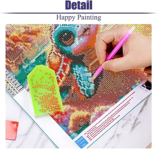 Bomclap Havskildpadde Diamant Kunst 5D Strand Solnedgang/Blomster - Diamant Perler 35x35 cm