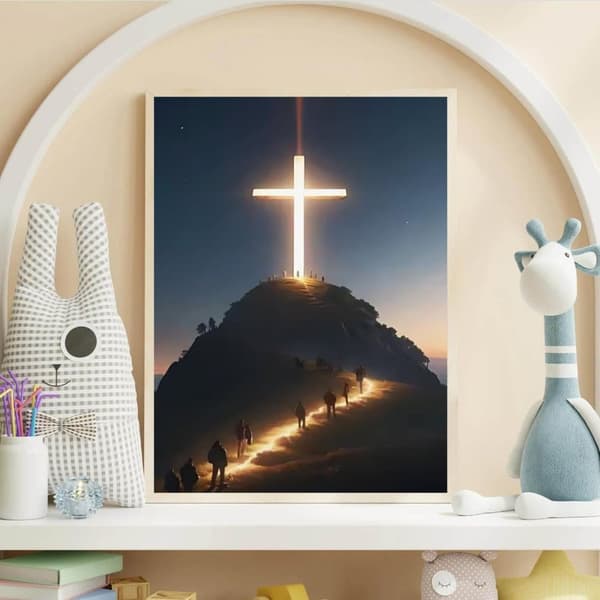 Bomclap Cross Diamond Painting aikuisille - 5D Full Drill DIY Diamond Art Aloittelija, Seinäkoriste Makuuhuone Lahja Kristallihelmet 30x40 cm