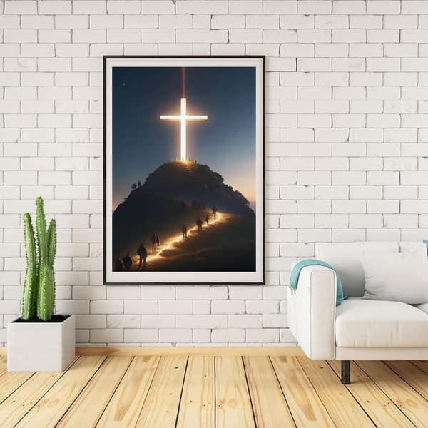 Bomclap Cross Diamond Painting aikuisille - 5D Full Drill DIY Diamond Art Aloittelija, Seinäkoriste Makuuhuone Lahja Kristallihelmet 30x40 cm