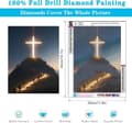 Pikkukuva 2 / 7: Bomclap Cross Diamond Painting aikuisille - 5D Full Drill DIY Diamond Art Aloittelija, Seinäkoriste Makuuhuone Lahja Kristallihelmet 30x40 cm