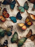 Pikkukuva 1 / 7: Bomclap Vintage Butterfly Diamond Art - 5D Full Drill DIY timanttimaalaus aloittelija, seinäkoriste 30x40 cm