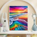 Pikkukuva 3 / 7: Bomclap Väri Beach Diamond Art - 5D täysi pora DIY timanttimaalauspaperi paperiliitin käsityö seinäkoriste 30x40 cm