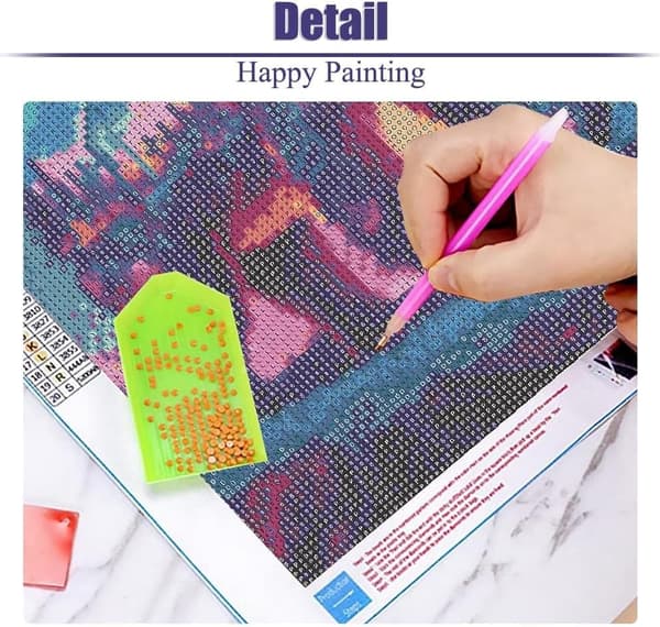 Bomclap Skovbjørn Diamant Art 5D DIY Rund Fuld Boremaskine - Diamantperler & Krystaller Vægdekoration 35x35 cm