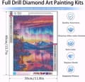 Miniatyrbillede 5 af 8: Bomclap Bergsjö Nordlys Diamantmaleri - 5D Fuld Drill DIY Diamantkunst for begyndere, Vægdekoration 30x40 cm