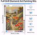 Miniatyrbillede 5 af 8: bomclap solnedgang blomster diamantmaleri - 5d fuld boremaskine DIY diamant kunst papirclips håndværk vægdekoration 30x40 cm