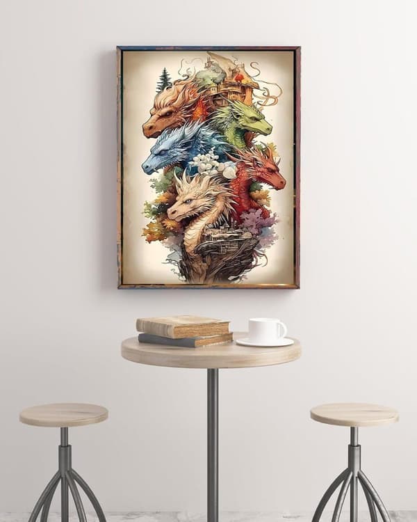 Bomclap Drake Diamantkonst för Vuxna - 5D Full Drill DIY Diamantmålning Nybörjare, Väggdekoration 30x40 cm