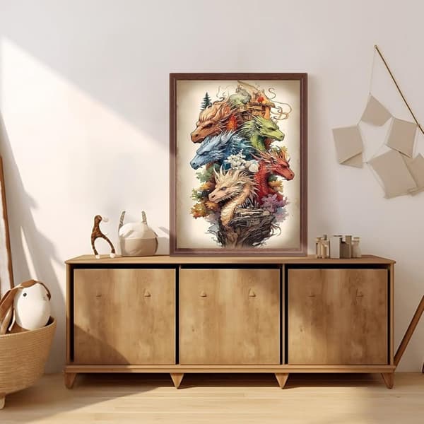 Bomclap Drake Diamantkonst för Vuxna - 5D Full Drill DIY Diamantmålning Nybörjare, Väggdekoration 30x40 cm