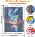 Pikkukuva 4 / 9: Bomclap Starry Sky Diamond Art Set aikuisille - Aurora Lake 5D timanttimaalaus aloittelija, hämmästyttävät maisemat täysi pora 30x40cm kodin sisustus