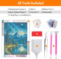 Pikkukuva 5 / 9: Bomclap Mountain Moon Lake Diamond Art Set Aikuiset - Lakeby Starry Sky Maisema Timanttimaalaus Aloittelija, Täysi pora DIY 30x40 cm Seinäkoriste
