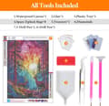 Miniatyrbillede 5 af 9: Bomclap Rainbow Sunset Diamond Art Set Voksne - Skovhjort Fantasy Landskab Diamantmaleri Begynder, Fuld Drill DIY 30x40 cm