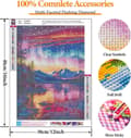 Miniatyrbild 4 av 9: Bomclap Aurora Diamantkonst Set Vuxna - Stjärnhimmel Sjö 5D Diamantmålning Nybörjare, Fantastiska Landskap Full Drill DIY 30x40 cm