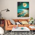 Pikkukuva 6 / 9: Bomclap Moon Beach Diamond Art Set Aikuiset - Sea Moon 5D Timanttimaalaus Aloittelija, Täysi pora DIY 30x40 cm Seinäkoriste