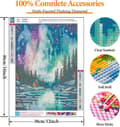 Miniatyrbillede 4 af 9: Bomclap Aurora Diamond Art Set Voksne - Stjernehimmel Lake 5D Diamantmaleri Begynder, Fantastiske Landskaber Fuld Drill DIY 30x40 cm