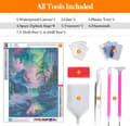 Miniatyrbillede 5 af 9: Bomclap Aurora Diamond Art Set Voksne - Snow Mountain Lake 5D Diamantmaleri Begynder, Fantastisk Landskab Fuld Drill DIY 30x40 cm Vægdekoration