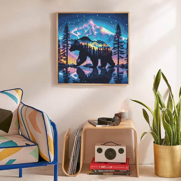 Bomclap Bear Diamond Art Set Aikuisille - Skogsberg Jääkarhu Timanttimaalaus Aloittelija, Täysi Pora DIY 35x35 cm Seinäkoriste