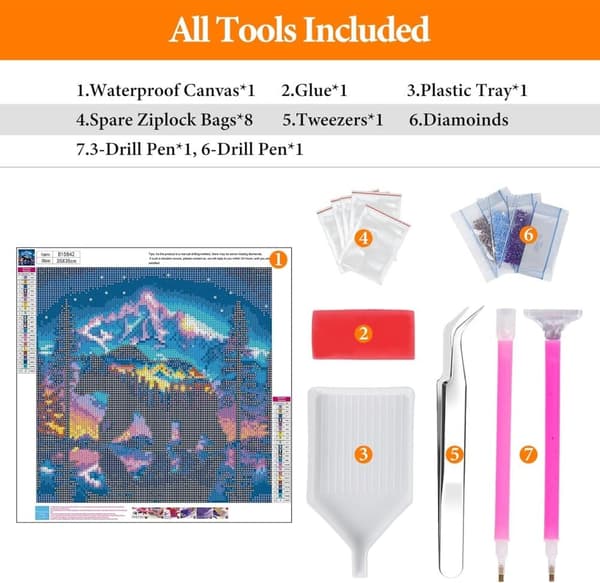 Bomclap Bear Diamond Art Set Aikuisille - Skogsberg Jääkarhu Timanttimaalaus Aloittelija, Täysi Pora DIY 35x35 cm Seinäkoriste