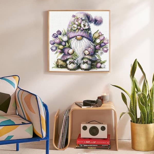 Bomclap Santa Diamond Art Set Aikuiset - 5D Puutarha Santa Diamond Painting aloittelija, täysi pora DIY 35x35cm kodin sisustus