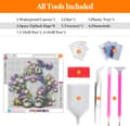 Pikkukuva 5 / 9: Bomclap Santa Diamond Art Set Aikuiset - 5D Puutarha Santa Diamond Painting aloittelija, täysi pora DIY 35x35cm kodin sisustus