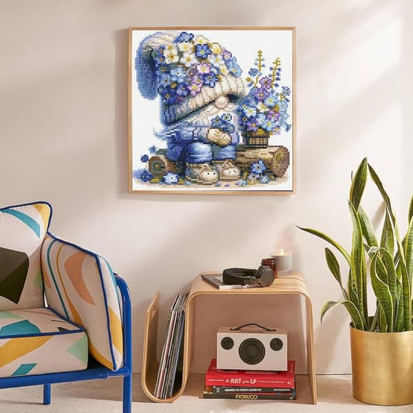 Bomclap Santa Diamond Kunstsæt Voksne - 5D Have Santa Diamond Maleri Begynder, Fuld Drill DIY 35x35cm Boligindretning
