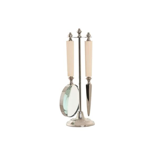 Forstørrelsesglas Home ESPRIT Krystal Stål Ben 8 x 8 x 30 cm