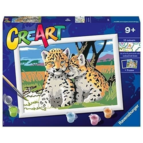Paint by numbers kit - Ravensburger - Creart Leopardi - Optimerat resultat - Vattenbaserade färger