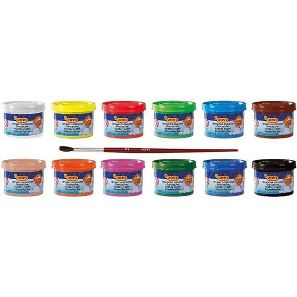 Jovi - Gouache skola 35ml, blandade färger - set med 12 lådor - 152818