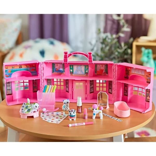 Washimals Super Salon Box - CRAYOLA - 5 miniatyrdjur - Vattentvättbara tillbehör