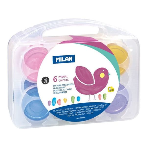 Etui med 6 metallic fingerfärger 100ml