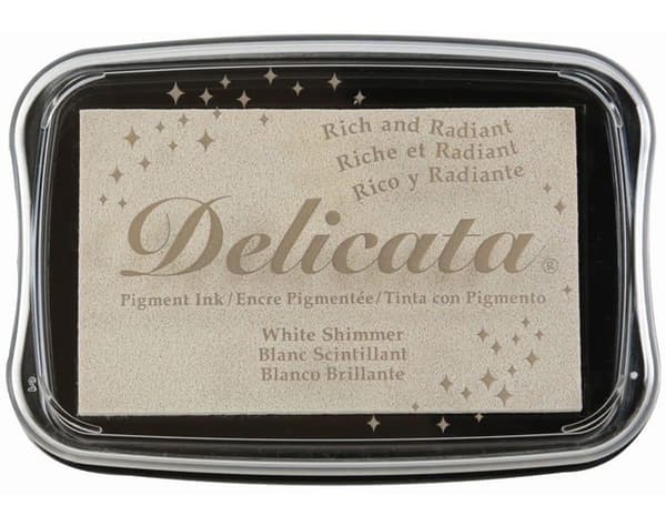 Tsukineko Blotter - DE000380 - Shimmer Delicata bläckdyna, syntetmaterial, vit