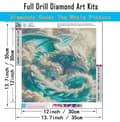 Pikkukuva 5 / 5: Bomclap Diamond Painting – Unenomainen vesilohikäärme pilvissä DIY 5D timanttimaalaus, 35x35cm