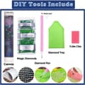 Pikkukuva 5 / 7: Bomclap 5D Diamond Art Kit Aikuiset – DIY värikäs kuutamo-timanttimaalaus! Täysi porakristallitaidesarja, kodin seinäkoristelu ja lahja