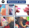 Pikkukuva 6 / 7: Bomclap 5D Diamond Art Kit Aikuiset – DIY värikäs kuutamo-timanttimaalaus! Täysi porakristallitaidesarja, kodin seinäkoristelu ja lahja