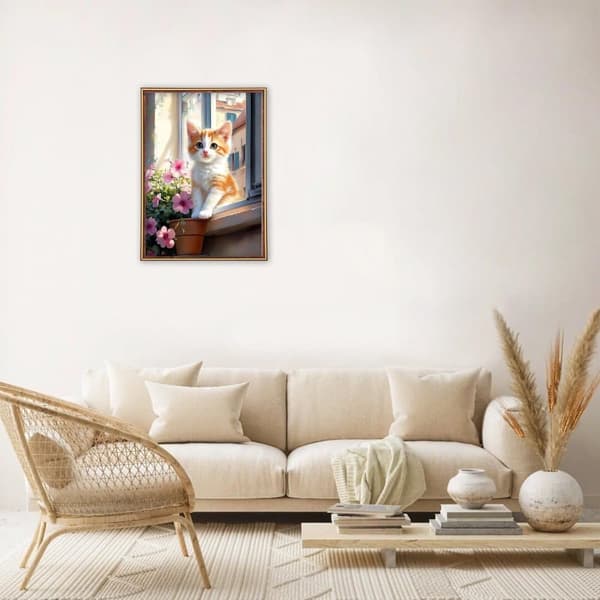 Bomclap Kat Diamantmaleri Kits til Voksne, Blomster Sprogbog 5D Diamantkunst for Voksne, DIY Magiske Bøger Gemtegnings Kristallsten Kunst 30x40cm
