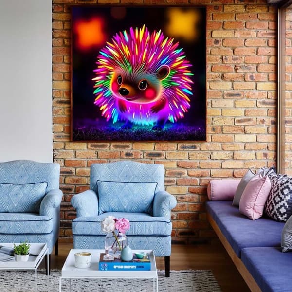 OBOSOE 5D Diamantmaleri – Glødende dværgæheste i mørket DIY diamantmaleri 35x35 cm