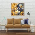 Miniatyrbillede 3 af 7: BOSOE 5D Diamantmaleri – Sol & Måne Gudinder med Solsikker DIY Diamantmaleri 30x30 cm