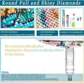 Miniatyrbillede 5 af 7: OBOSOE 5D Diamantmaleri – Sort Kat i Farverig Blomstereng DIY Diamantmaleri 30x40 cm