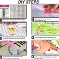Miniatyrbillede 7 af 7: OBOSOE 5D Diamantmaleri – Sort Kat i Farverig Blomstereng DIY Diamantmaleri 30x40 cm