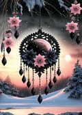 Miniatyrbillede 1 af 7: OBOSOE Dream Catcher 5D Diamant Mosaik - Romantisk Blomst Design til Voksne, DIY Fuld Omslag Runde Perler, Vægdekoration 30x40 cm