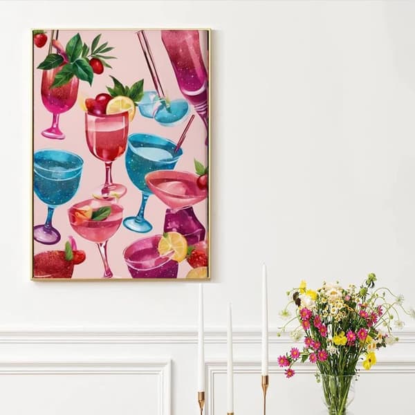 OBOSOE Diamond Painting - 5D DIY Diamantmålning, 30x40cm (Cocktaildesign)