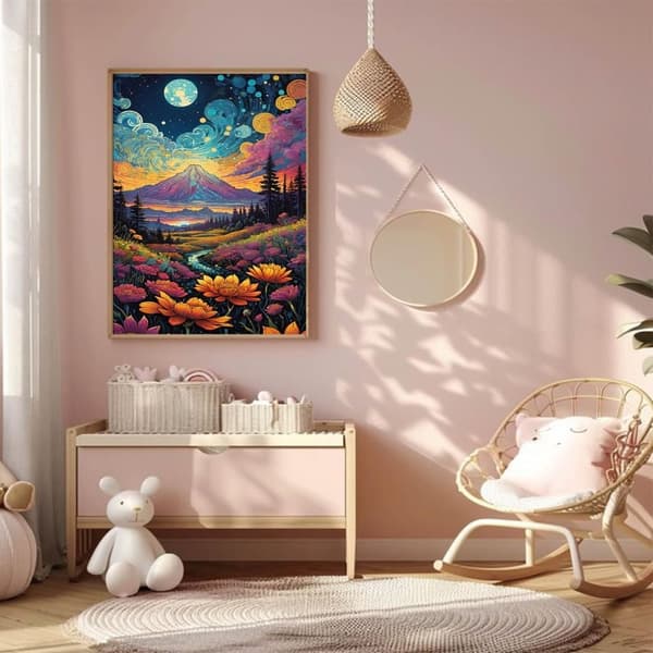 OBOSOE Diamond Painting - 5D DIY Diamantmaleri, 30x40cm (Drømmende Naturlandskab)