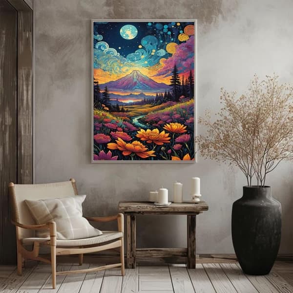 OBOSOE Diamond Painting - 5D DIY Diamantmaleri, 30x40cm (Drømmende Naturlandskab)