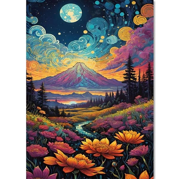 OBOSOE Diamond Painting - 5D DIY Diamantmaleri, 30x40cm (Drømmende Naturlandskab)