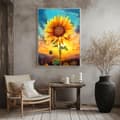 Miniatyrbillede 3 af 8: OBOSOE Diamond Painting - 5D DIY Diamantmaleri, 30x40cm (Solsikke ved aftensol)