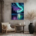 Miniatyrbild 3 av 7: OBOSOE Diamond Painting - 5D DIY Diamantmålning, 30x40cm (Nordlys i Skogsnatt)