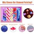 Miniatyrbild 5 av 7: OBOSOE Diamond Painting - 5D DIY Diamantmålning, 30x40cm (Nordlys i Skogsnatt)