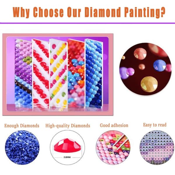 OBOSOE Diamond Painting - 5D DIY Diamantmaleri, 30x40cm (Gule Blomster i Rød Gryde)
