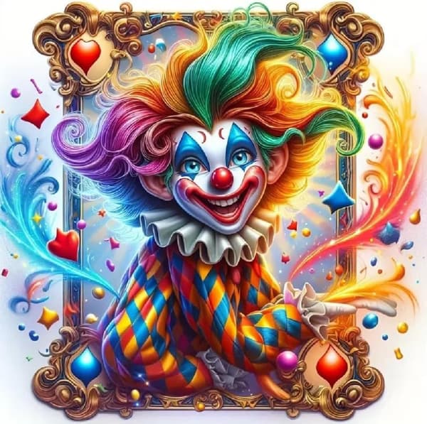 OBOSOE Halloween Clown 5D Diamond Art - hauskaa tee-se-itse-työtä aikuisille, kiinteät kristallit, kodinsisustus 35x35 cm