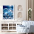 Miniatyrbillede 5 af 6: OBOSOE Diamond Painting - 5D DIY Diamantmaleri, 30x40cm (Moonlight Beach med vægte)
