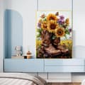 Miniatyrbillede 5 af 7: OBOSOE Diamond Painting - 5D DIY Diamantmaleri, 30x40cm (Cowboystøvler med Solsikkebuket)